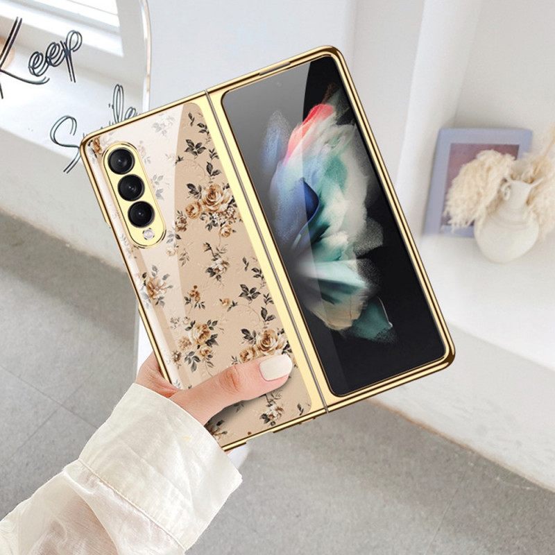 Case Samsung Galaxy Z Fold 3 5G Floral Tempered Glass