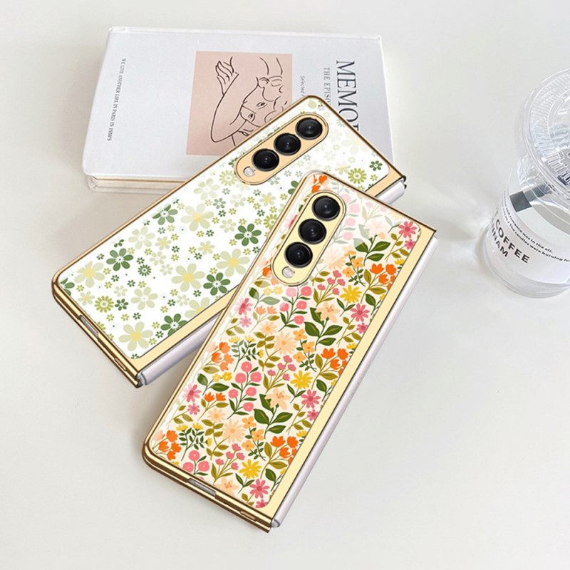 Case Samsung Galaxy Z Fold 3 5G Floral Tempered Glass