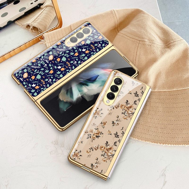 Case Samsung Galaxy Z Fold 3 5G Floral Tempered Glass