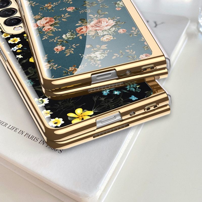 Case Samsung Galaxy Z Fold 3 5G Floral Tempered Glass