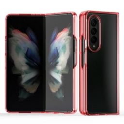 Case Samsung Galaxy Z Fold 3 5G Läpinäkyvät Värilliset Reunat