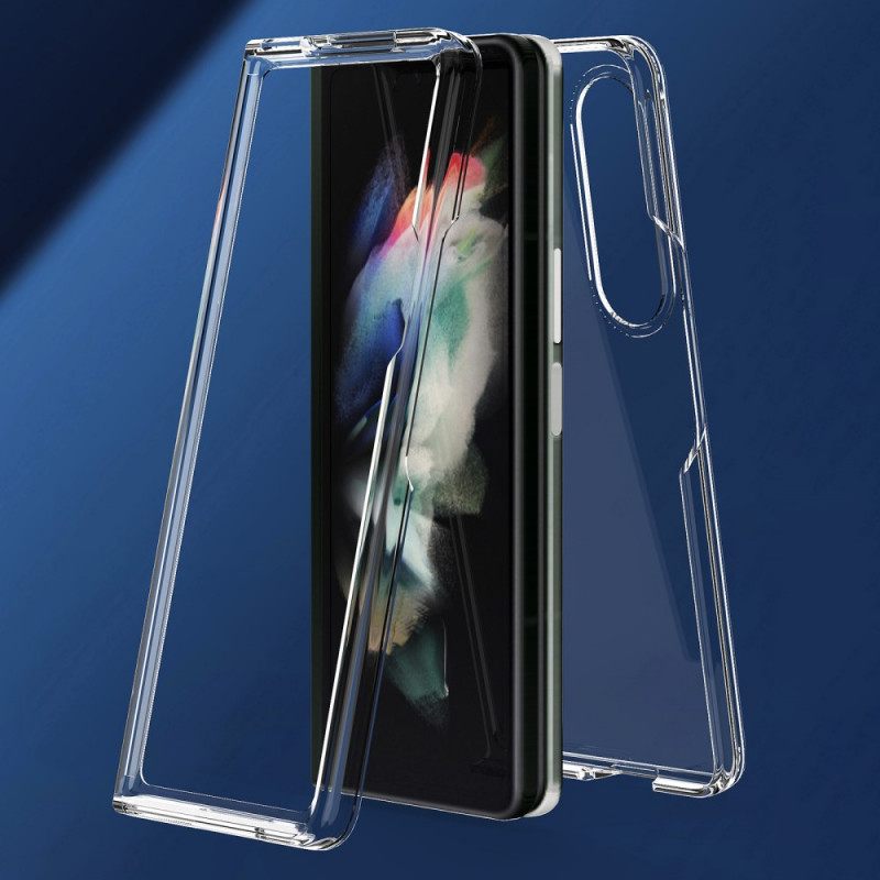 Case Samsung Galaxy Z Fold 3 5G Läpinäkyvät Värilliset Reunat