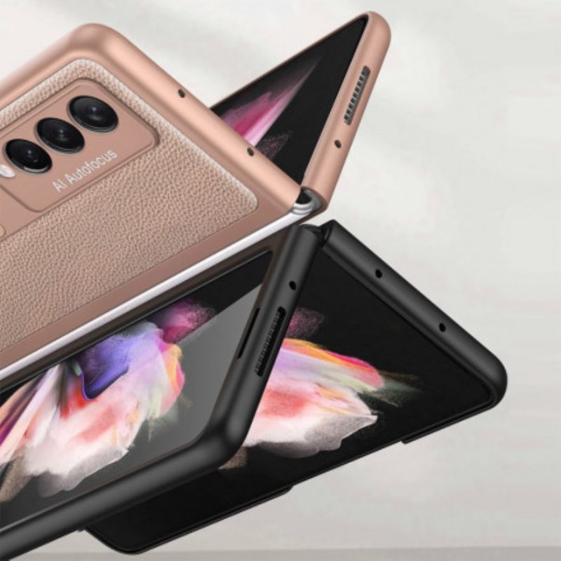 Case Samsung Galaxy Z Fold 3 5G Litchi Leather Support Gkk