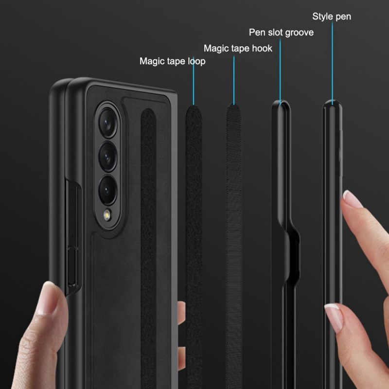 Case Samsung Galaxy Z Fold 3 5G Nahkaefektikynäteline Gkk