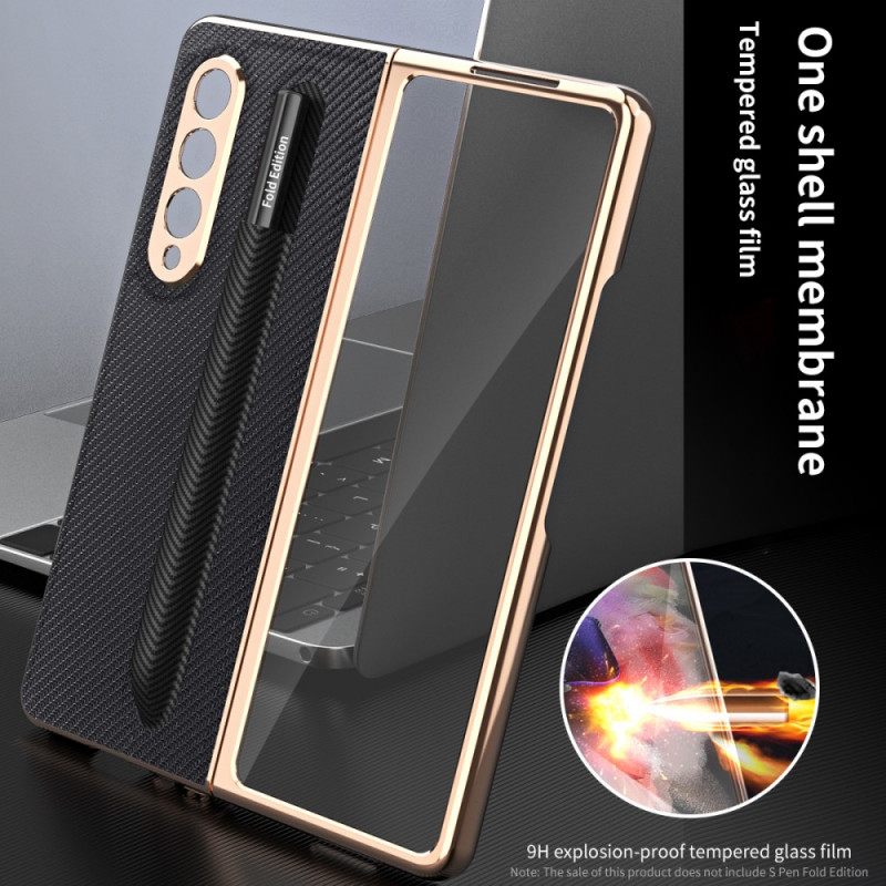 Case Samsung Galaxy Z Fold 3 5G Suojakuori Näytönsuoja Ja Kynäteline