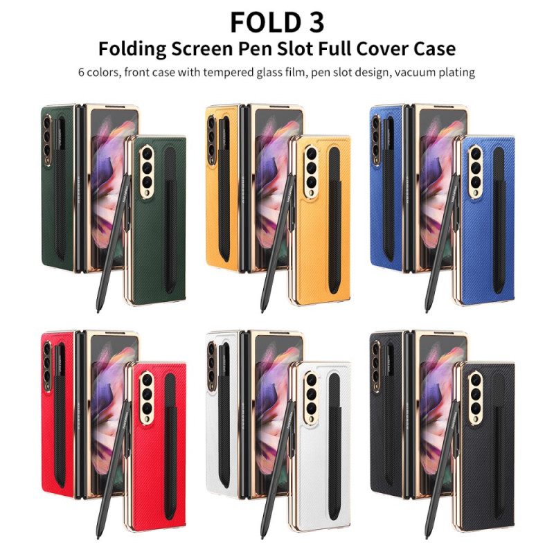 Case Samsung Galaxy Z Fold 3 5G Suojakuori Näytönsuoja Ja Kynäteline