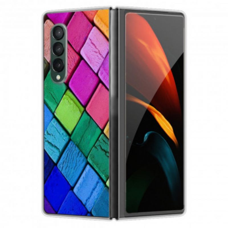 Case Samsung Galaxy Z Fold 3 5G Värilliset Kuutiot