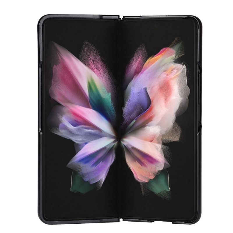 Kuori Samsung Galaxy Z Fold 3 5G Aito Litchi-nahkainen Kynäpidike