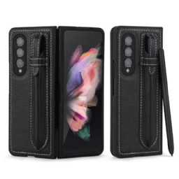 Kuori Samsung Galaxy Z Fold 3 5G Aito Nahkainen Kynäpidike