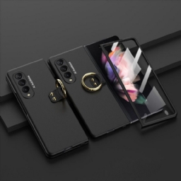 Kuori Samsung Galaxy Z Fold 3 5G Ring-support Ja Näytönsuoja Gkk