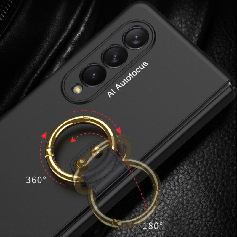 Kuori Samsung Galaxy Z Fold 3 5G Ring-support Ja Näytönsuoja Gkk