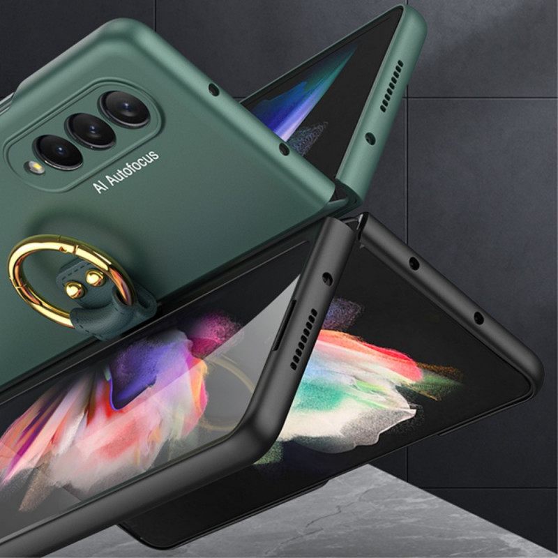 Kuori Samsung Galaxy Z Fold 3 5G Ring-support Ja Näytönsuoja Gkk