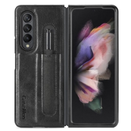 Kuori Samsung Galaxy Z Fold 3 5G Style Nahkainen Kynäteline Caseneo