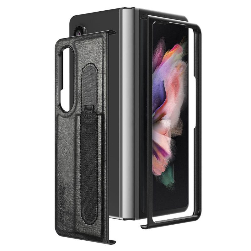 Kuori Samsung Galaxy Z Fold 3 5G Style Nahkainen Kynäteline Caseneo