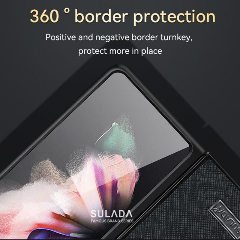 Kuori Samsung Galaxy Z Fold 3 5G Textured Faux Leather Sulada