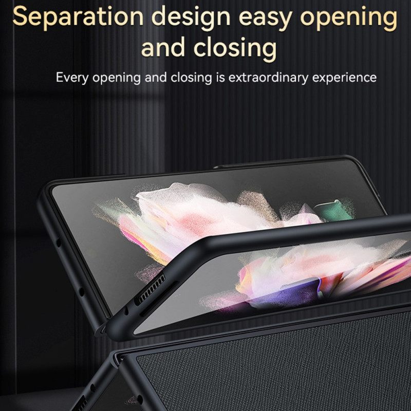 Kuori Samsung Galaxy Z Fold 3 5G Textured Faux Leather Sulada