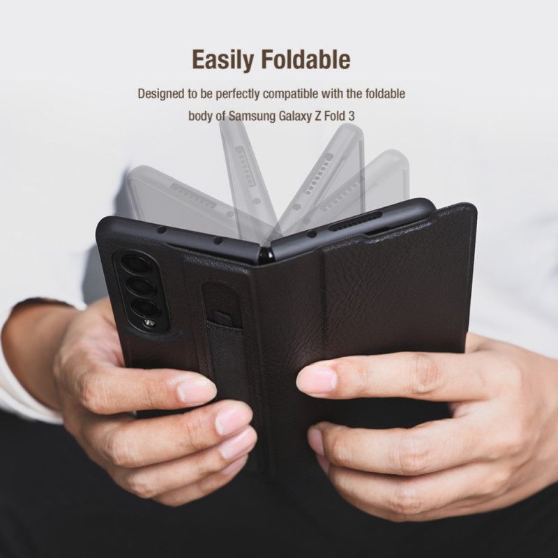 Nahkakotelo Samsung Galaxy Z Fold 3 5G Faux Leather Nillkin