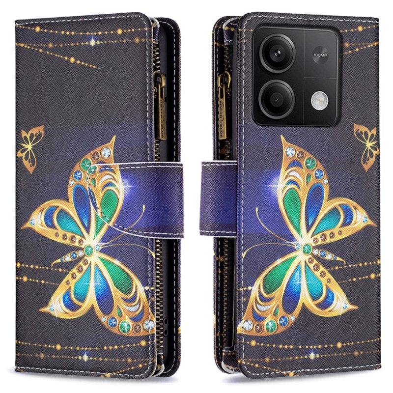 Kotelot Xiaomi Redmi Note 13 4g Rhinestone Butterflies -lompakko