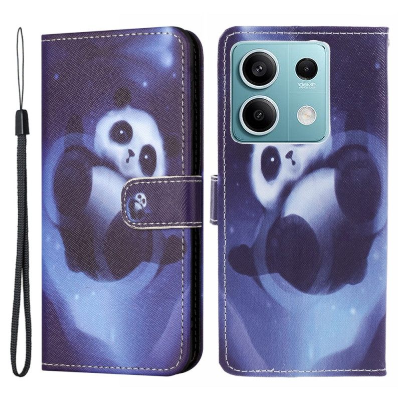 Kotelot Xiaomi Redmi Note 13 4g Space Panda Strap Suojakuori