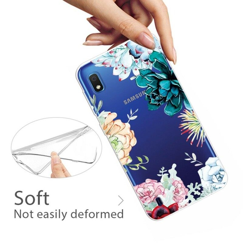 Case Samsung Galaxy A10 Saumattomat Akvarellikukat