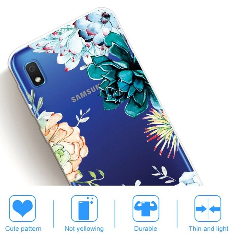 Case Samsung Galaxy A10 Saumattomat Akvarellikukat