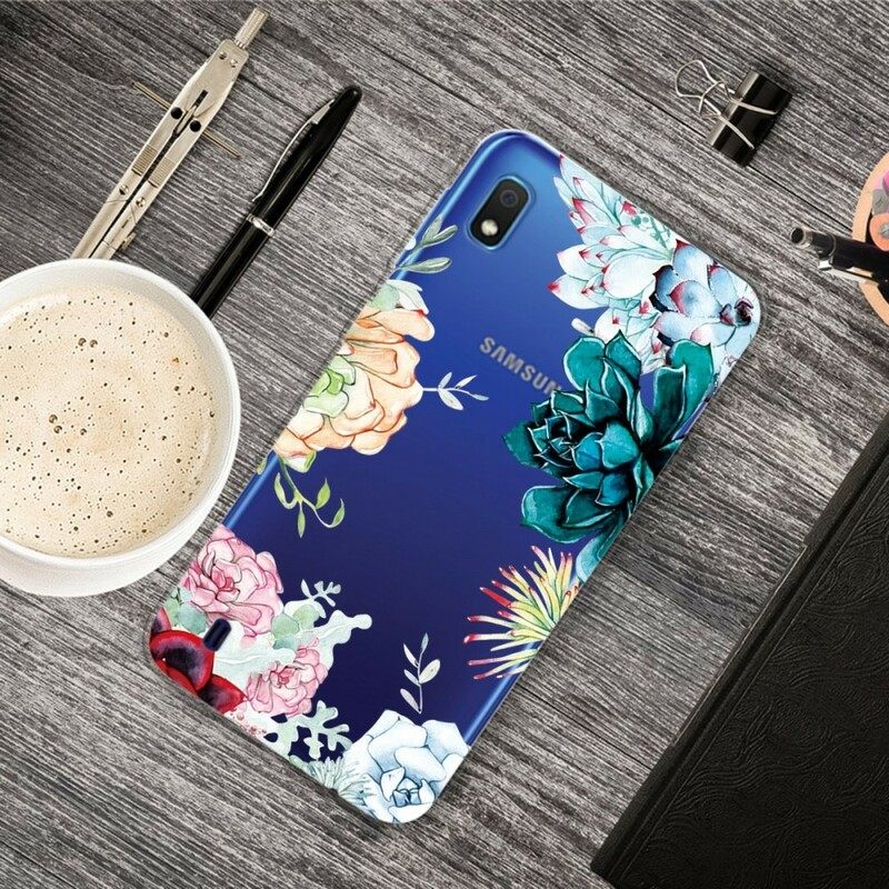 Case Samsung Galaxy A10 Saumattomat Akvarellikukat