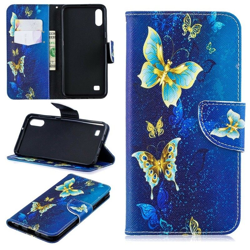 Kotelot Samsung Galaxy A10 Golden Butterflies