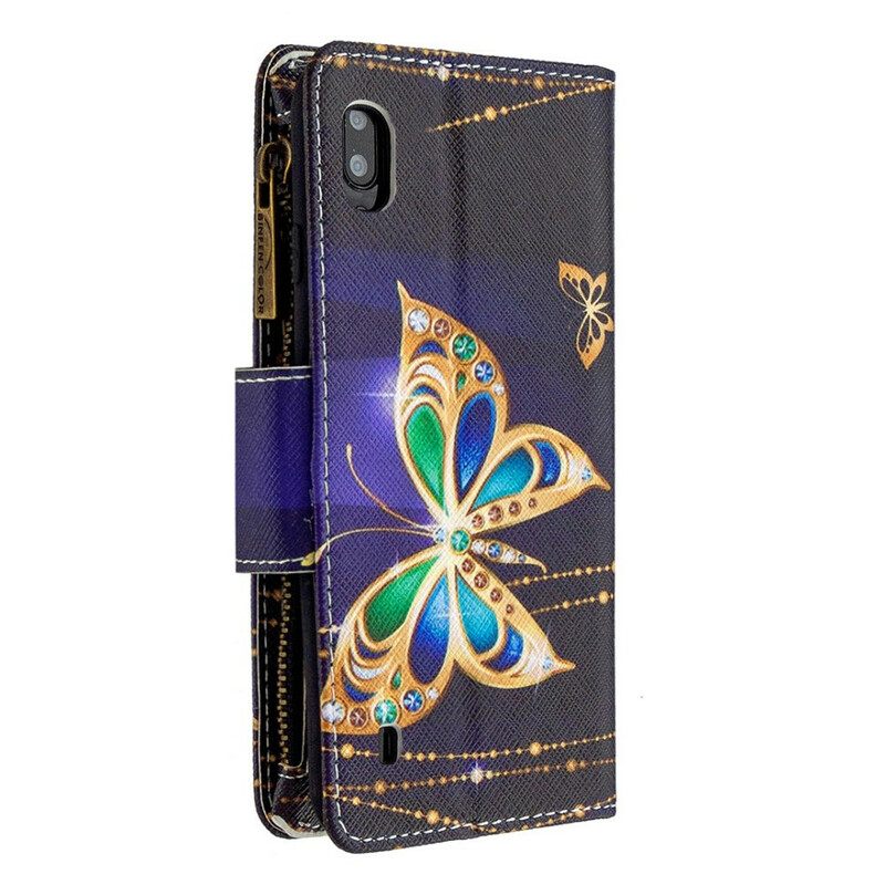 Kotelot Samsung Galaxy A10 Royal Butterfly Vetoketjullinen Pussi