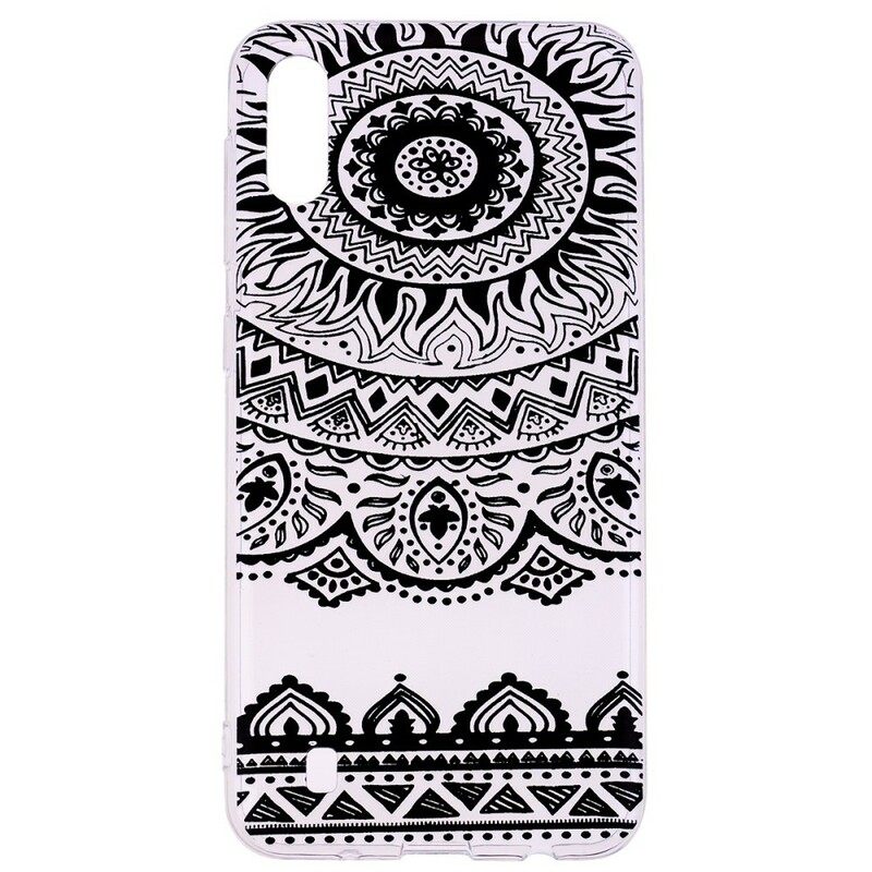 Kuori Samsung Galaxy A10 Transparent Flowers Mandala