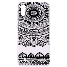 Kuori Samsung Galaxy A10 Transparent Flowers Mandala