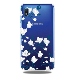 Kuori Samsung Galaxy A10 Valkoiset Kukat