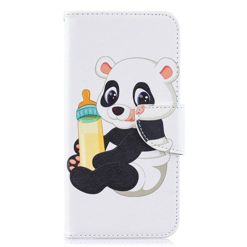 Nahkakotelo Samsung Galaxy A10 Baby Panda