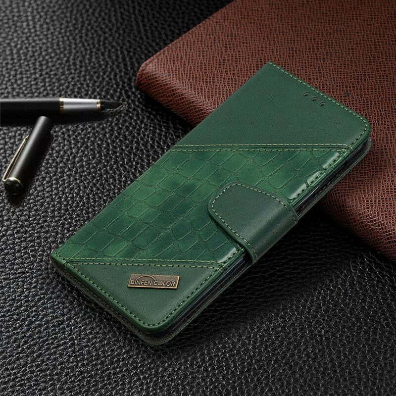 Nahkakotelo Samsung Galaxy A10 Classic Crocodile Skin Effect