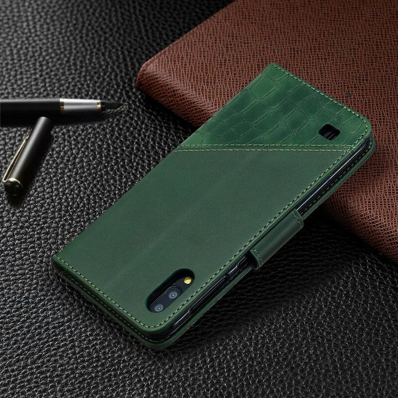 Nahkakotelo Samsung Galaxy A10 Classic Crocodile Skin Effect