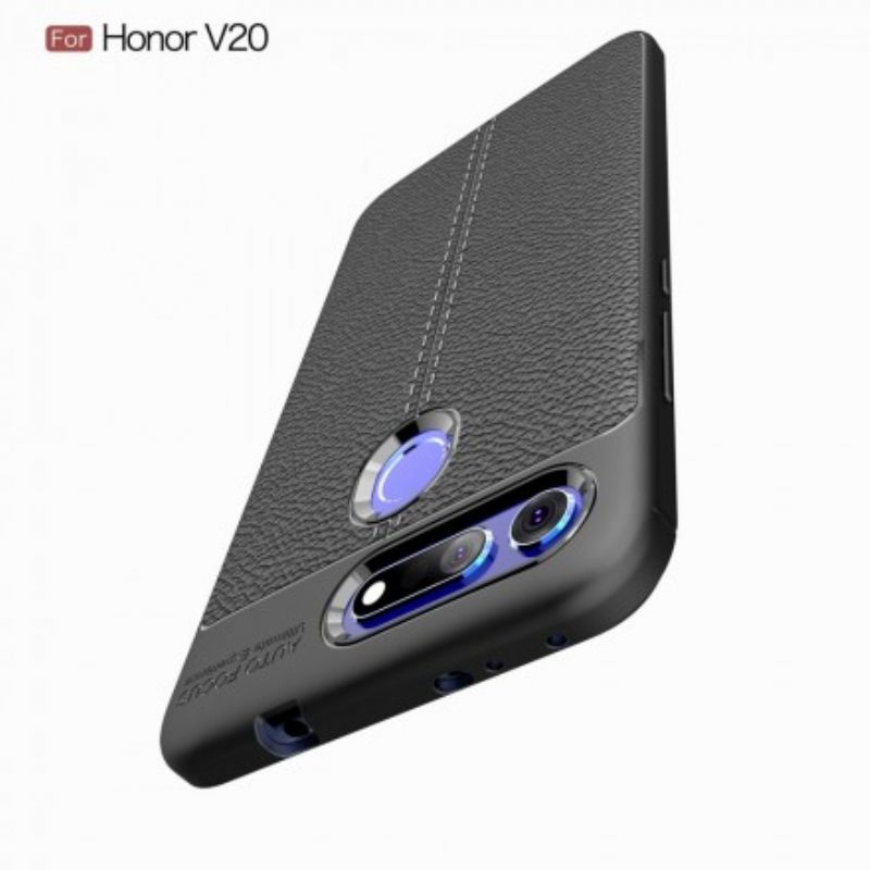 Kuori Honor View 20 Double Line Litchi Leather Effect