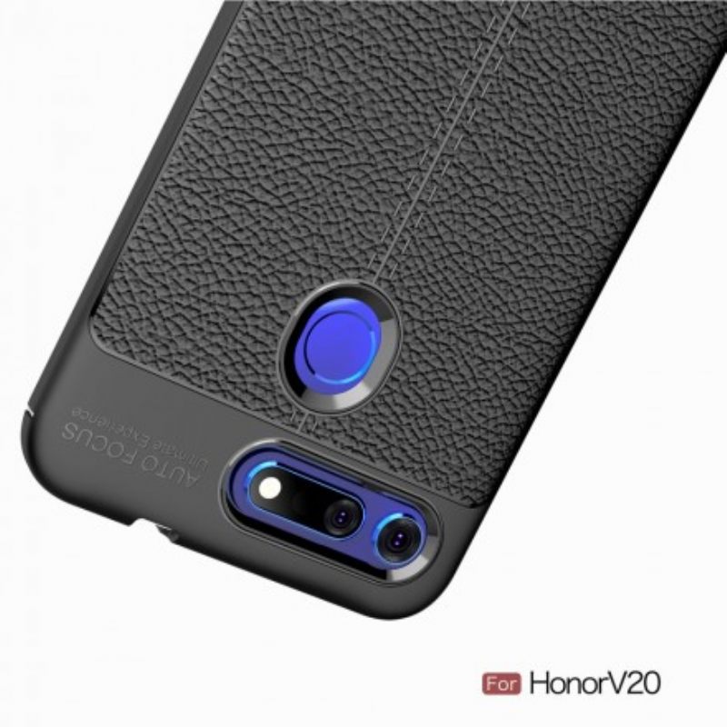 Kuori Honor View 20 Double Line Litchi Leather Effect