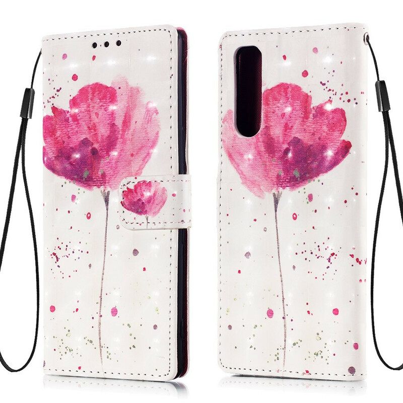 Case Nahkakotelo Sony Xperia 5 Licot Vesiväri