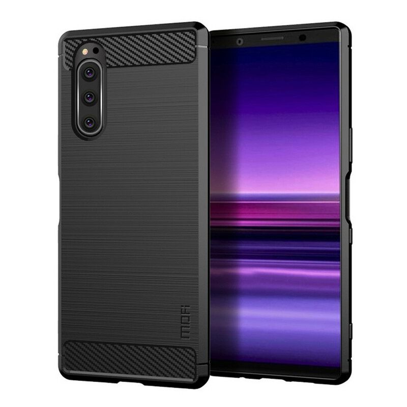 Kuori Sony Xperia 5 Harjattu Hiilikuitu Mofi