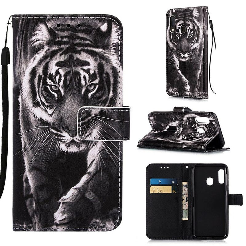 Flip Case Samsung Galaxy A10e Night Tiger