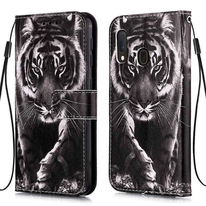 Flip Case Samsung Galaxy A10e Night Tiger