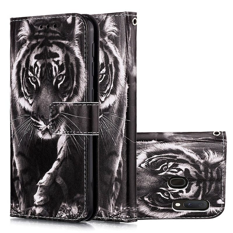 Flip Case Samsung Galaxy A10e Night Tiger