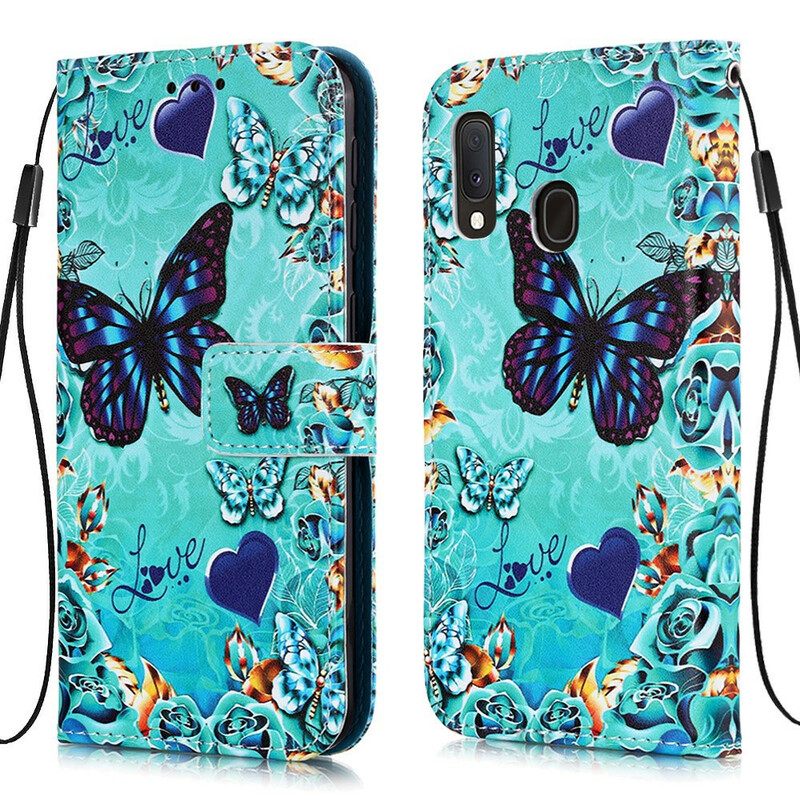 Kotelot Samsung Galaxy A10e Golden Butterflies