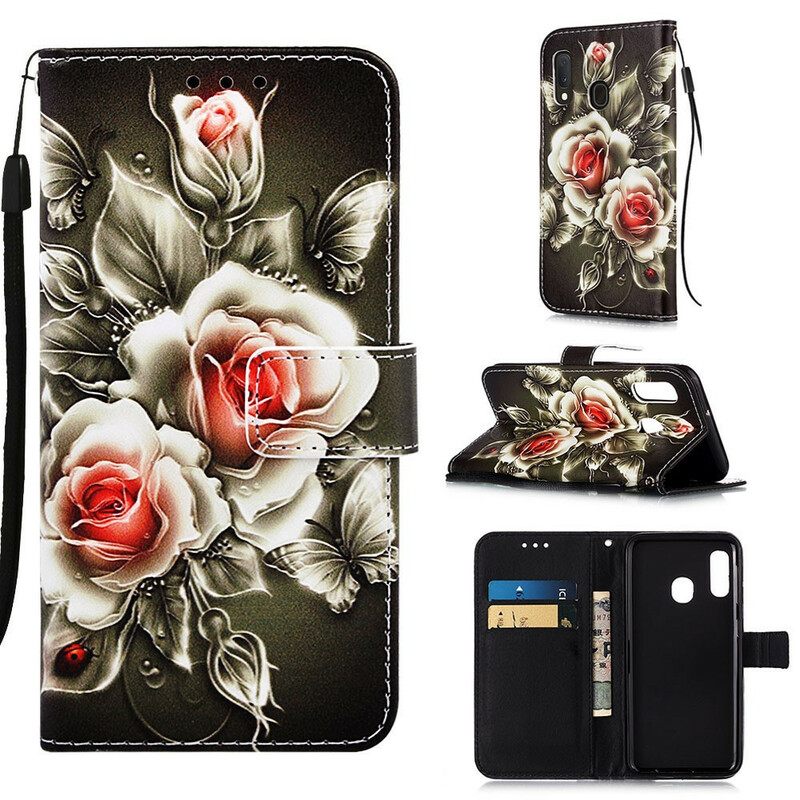 Kotelot Samsung Galaxy A10e Golden Roses