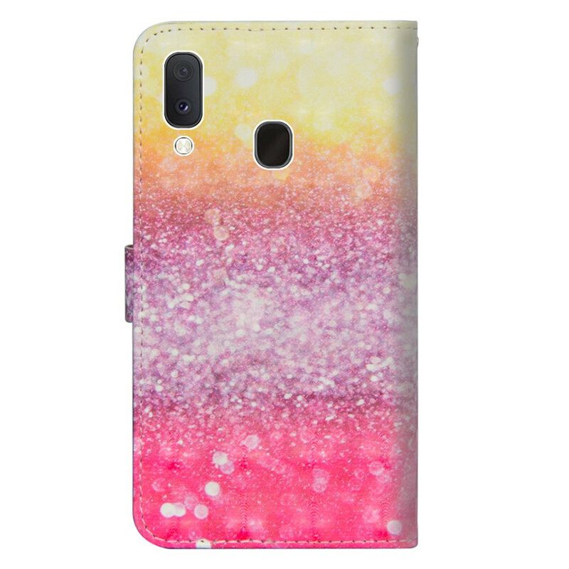 Kotelot Samsung Galaxy A10e Magenta Glitter Gradient