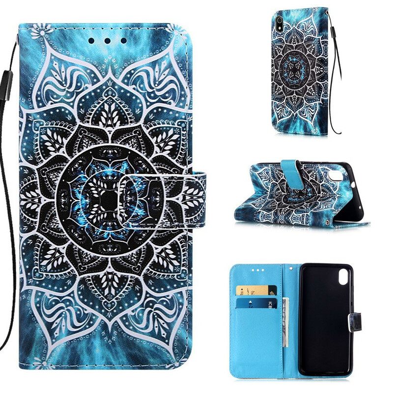 Kotelot Xiaomi Redmi 7A Suojaketju Kuori Black Strappy Mandala