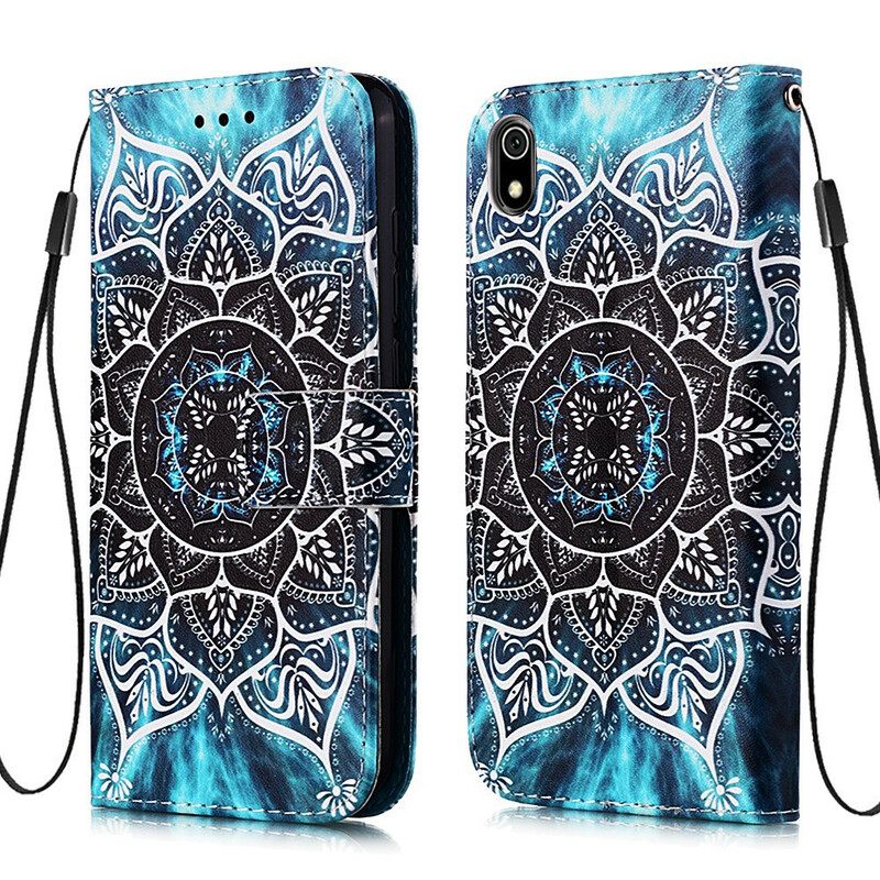 Kotelot Xiaomi Redmi 7A Suojaketju Kuori Black Strappy Mandala