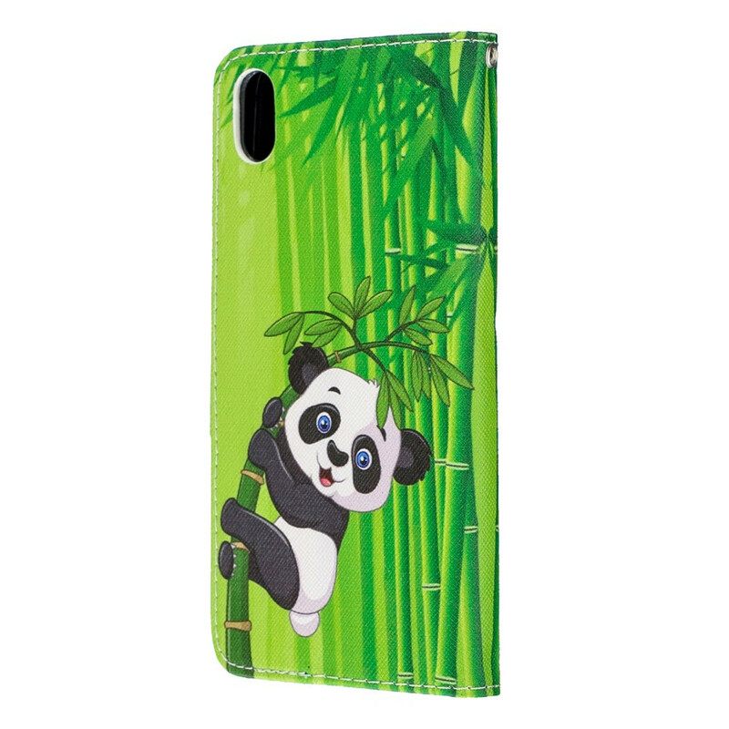 Kotelot Xiaomi Redmi 7A Suojaketju Kuori Panda Bambuhihnalla