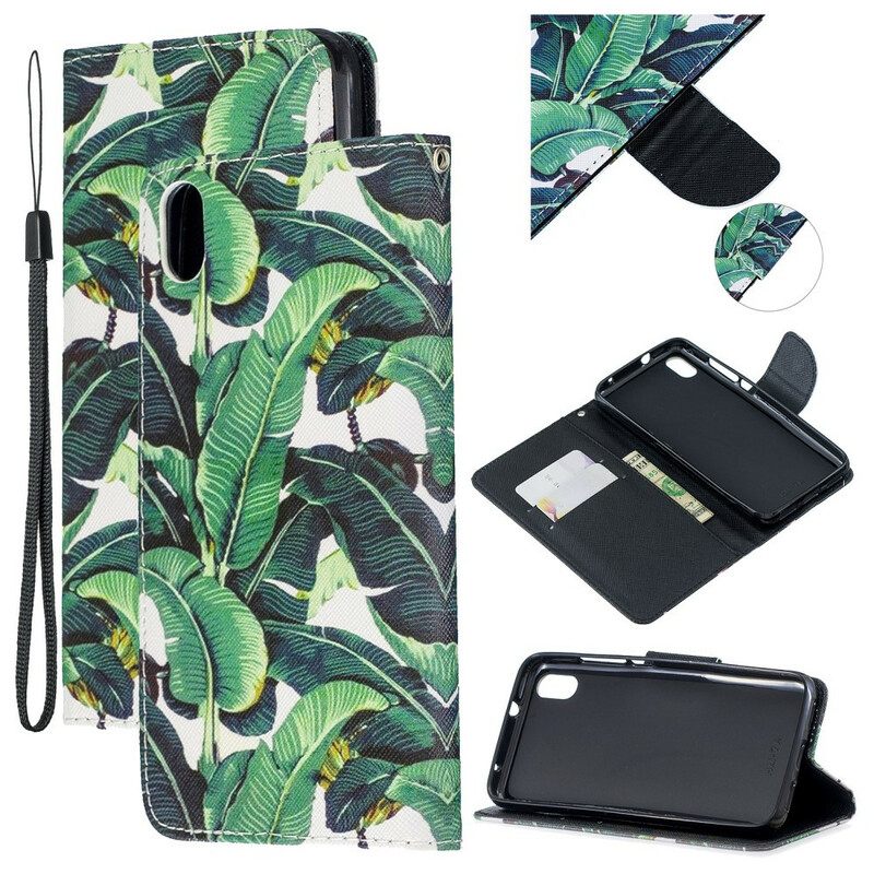 Kotelot Xiaomi Redmi 7A Suojaketju Kuori Tropical Leaves Strappy