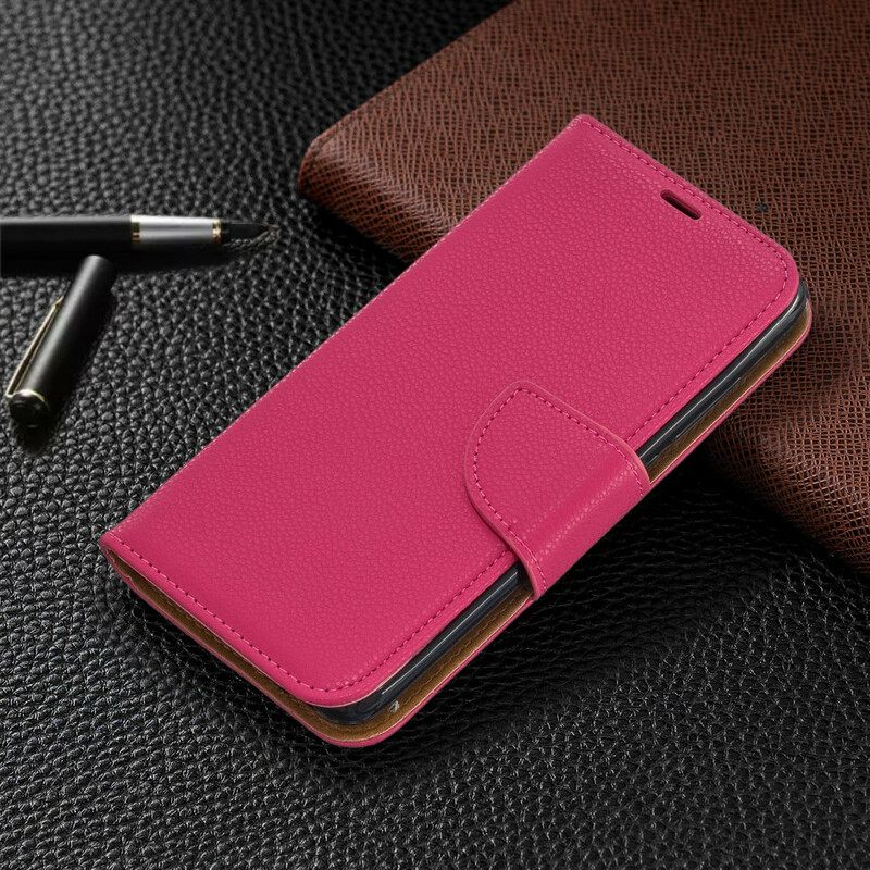 Kotelot Xiaomi Redmi 7A Suojaketju Kuori Värikäs Litchi Leather Effect Strappy