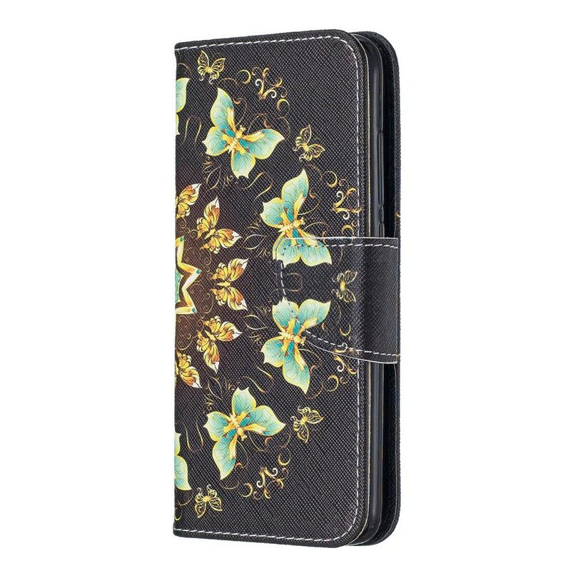 Nahkakotelo Xiaomi Redmi 7A Mandala Butterflies